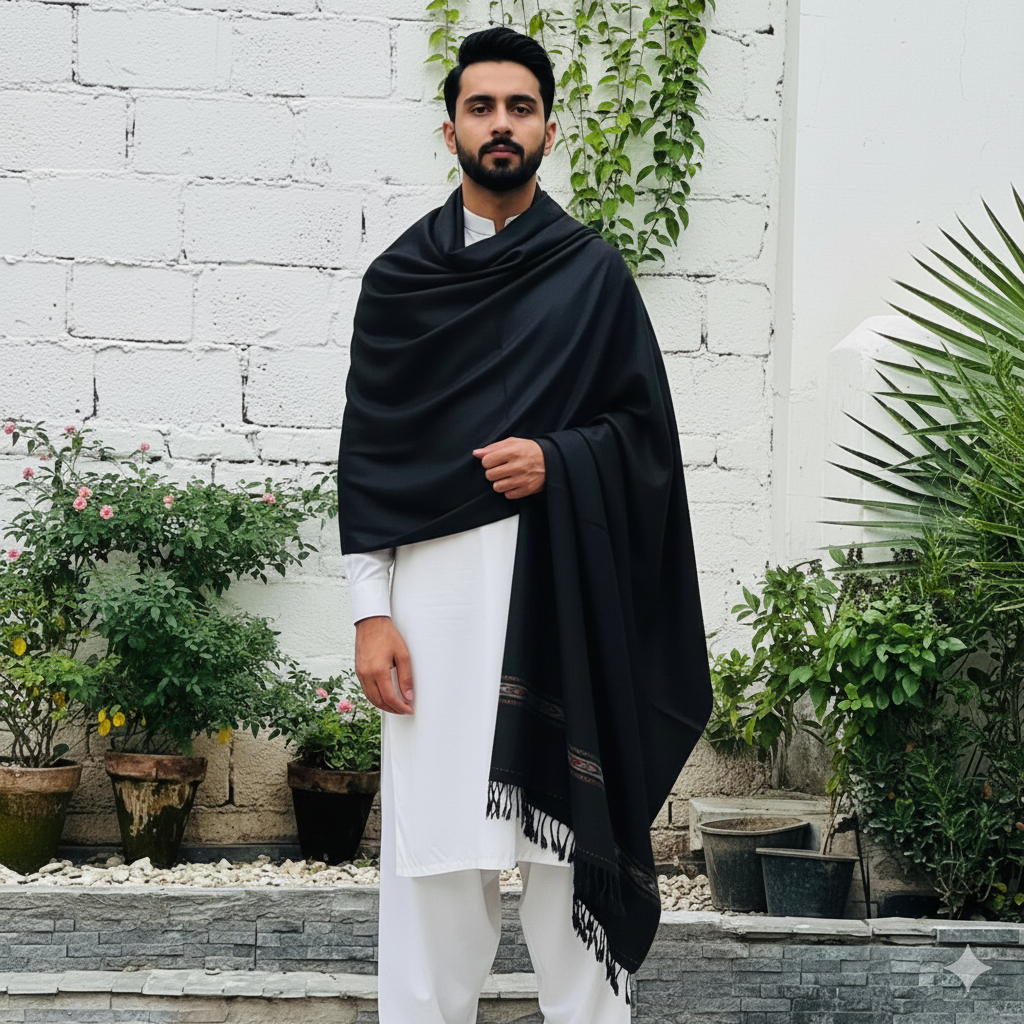 Lumina Special Premium Black Shawl